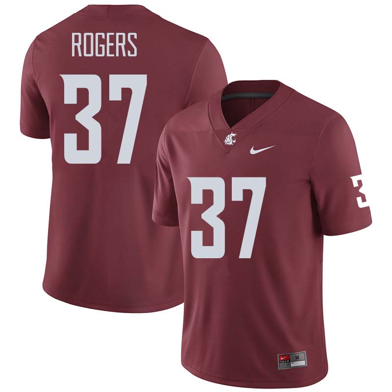 Washington State Cougars #37 Justus Rogers College Football Jerseys Sale-Crimson